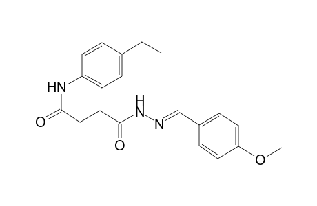 butanoic acid, 4-[(4-ethylphenyl)amino]-4-oxo-, 2-[(E)-(4-methoxyphenyl)methylidene]hydrazide