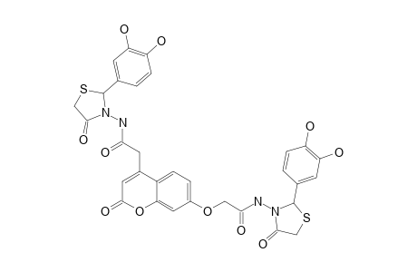 #5E;N-[2-(3,4-DIHYDROXYPHENYL)-4-OXO-THIAZOLIDIN-3-YL]-2-[7-[[2-(3,4-DIHYDROXYPHENYL)-4-OXO-THIAZOLIDIN-3-YLCARBAMOYL]-METHOXY]-2-OXO-2H-CHROMEN-4-YL]-A