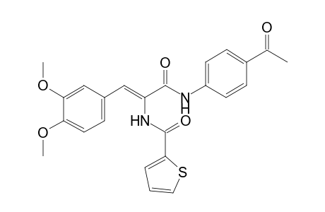 N-[(Z)-1-[(4-acetylanilino)carbonyl]-2-(3,4-dimethoxyphenyl)ethenyl]-2-thiophenecarboxamide