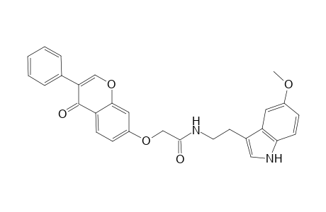 acetamide, N-[2-(5-methoxy-1H-indol-3-yl)ethyl]-2-[(4-oxo-3-phenyl-4H-1-benzopyran-7-yl)oxy]-