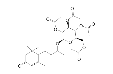 (2R,3R,4S,5R,6R)-2-(Acetoxymethyl)-6-((4-(2,6,6-trimethyl-4-oxocyclohex-2-en-1-yl)butan-2-yl)oxy)tetrahydro-2H-pyran-3,4,5-triyl triacetate