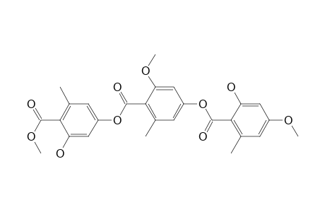 Benzoic acid, 4-[(2-hydroxy-4-methoxy-6-methylbenzoyl)oxy]-2-methoxy-6-methyl-, 3-hydroxy-4-(methoxycarbonyl)-5-methylphenyl ester