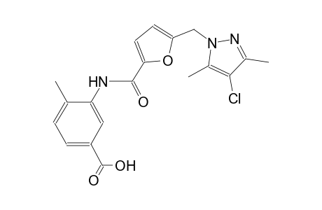 3-({5-[(4-chloro-3,5-dimethyl-1H-pyrazol-1-yl)methyl]-2-furoyl}amino)-4-methylbenzoic acid