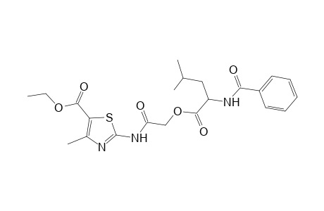 Ethyl 2-[({[2-(benzoylamino)-4-methylpentanoyl]oxy}acetyl)amino]-4-methyl-1,3-thiazole-5-carboxylate