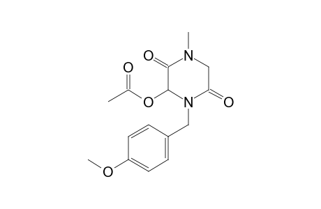 3-Acetoxy-4-(p-methoxybenzyl)-1-methylpiperazine-2,5-dione