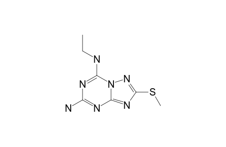 5-AMINO-7-ETHYLAMINO-2-METHYLTHIO-1,2,4-TRIAZOLO-[1,5-A]-[1,3,5]-TRIAZINE