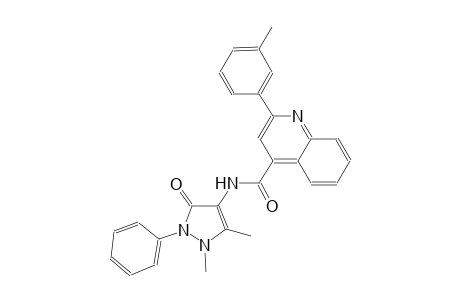 N-(1,5-dimethyl-3-oxo-2-phenyl-2,3-dihydro-1H-pyrazol-4-yl)-2-(3-methylphenyl)-4-quinolinecarboxamide