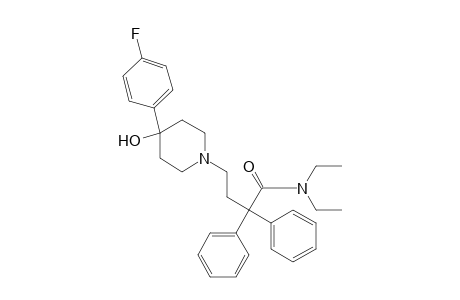 N,N-Diethyl-alpha,alpha-diphenyl-4-(p-fluorophenyl)-4-hydroxy-1-piperidinebutyramide