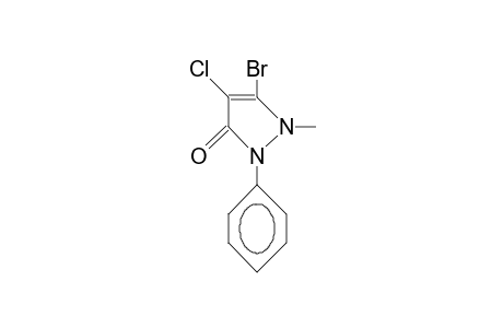 1-METHYL-2-PHENYL-4-CHLORO-5-BROMO-PYRAZOL-4-IN-3-ON