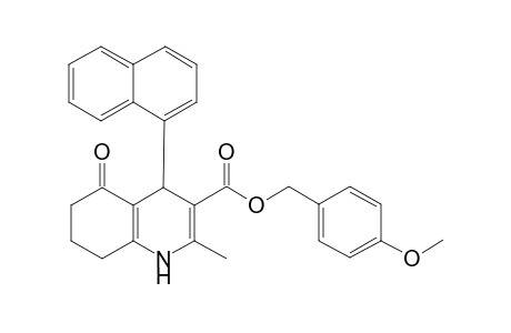 (4-methoxyphenyl)methyl 2-methyl-4-(1-naphthyl)-5-oxo-4,6,7,8-tetrahydro-1H-quinoline-3-carboxylate