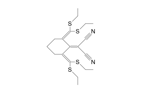 2-[2,6-bis[bis(ethylthio)methylene]cyclohexylidene]malononitrile