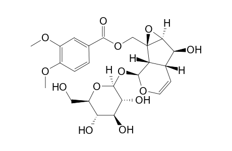 [(1aS,1bS,2S,5aR,6S,6aS)-2-(beta-D-Glucopyranosyloxy)-1b,5a,6,6a-tetrahydro-6-hydroxyoxireno[4,5]cyclopenta[1,2-c]pyran-1a(2H)-yl]methyl 3,4-Dimethoxybenzoate