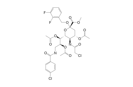 METHYL_((2,3-DIFLUOROBENZYL)-5-CHLOROACETAMIDO-4,7,8-TRI-O-ACETYL-9-(4-CHLOROBENZAMIDO-3,5,9-TRIDEOXY-D-GLYCERO-ALPHA-D-GALACTO-2-NONULO