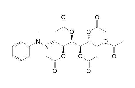 D-glucose, methylphenylhydrazone, pentaacetate
