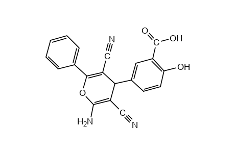 5-(2-AMINO-3,5-DICYANO-6-PHENYL-4H-PYRAN-4-YL)SALICYLIC ACID