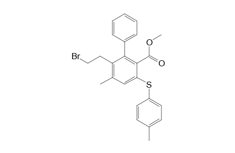 Methyl 4-methyl-5-(2-bromoethyl)-2-(4-methylphenylsulfanyl)-6-phenylbenzoate