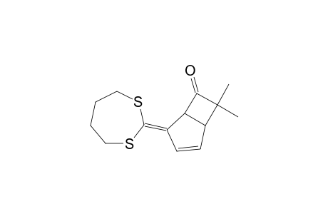 Bicyclo[3.2.0]hept-2-en-6-one, 4-(1,3-dithiepan-2-ylidene)-7,7-dimethyl-, (.+-.)-