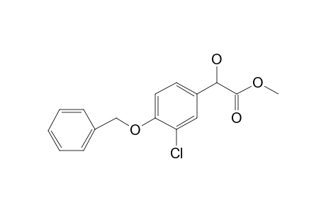 Hydroxy(4-benzyloxy-3-chlorophenyl)acetic acid,methyl ester