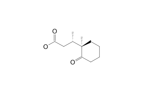 (.beta.S,1R)-.beta.,1-Dimethyl-2-oxocyclohexanepropanoic acid