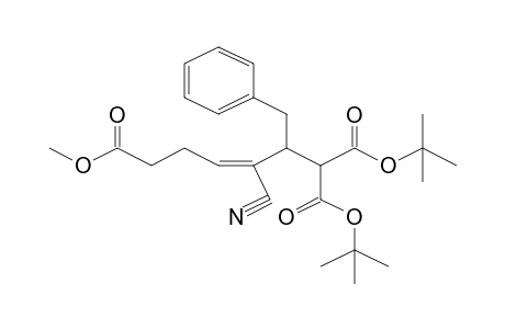 (E)-2-benzyl-3-cyano-hex-3-ene-1,1,6-tricarboxylic acid O1,O1-ditert-butyl ester O6-methyl ester