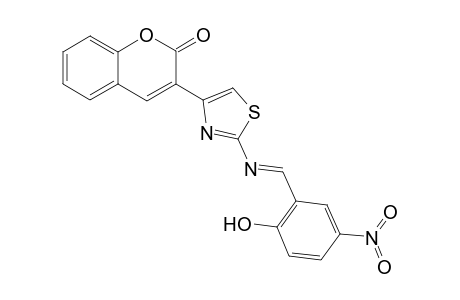 2-(2-Hydroxy-5-nitrobenzylideneamino)-4-(2-chromon-3-yl)thiazole