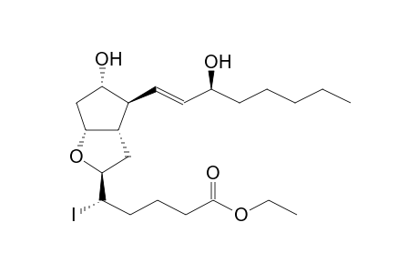 (+/-)-6BETA-(3BETA-HYDROXY-1E-OCTENYL)-7ALPHA-HYDROXY-3BETA-(1-IODO-4-ETHOXYCARBONYLBUTYL)-CIS-2-OXABICYCLO[3.3.0]OCTANE