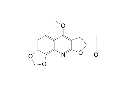 7,8-Dihydro-8-(2-hydroxypropan-2-yl)-6-methoxy-1,3-dioxolo[4,5-h]furo[2,3-b]quinoline