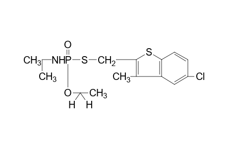 isopropylphosphoramidothioic acid, S-[(5-chloro-3-methylbenzo[b]thien-2-yl)methyl], O-ethyl ester