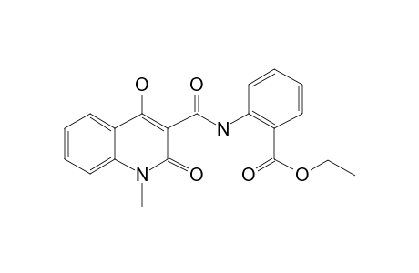 Carbostyril, 4-hydroxy-1-methyl-3-(2-carbethoxyphenylaminocarbonyl)-