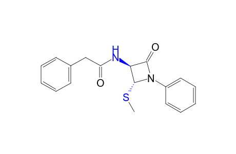 trans-N-[2-(methylthio)-4-oxo-1-phenyl-3-azetidinyl]-2-phenylacetamide