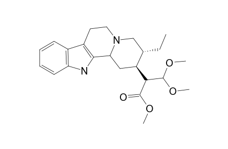 2-((2S,3R)-3-Ethyl-1,2,3,4,6,7,12,12b-octahydro-indolo[2,3-a]quinolizin-2-yl)-3,3-dimethoxy-propionic acid methyl ester