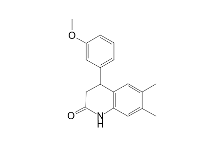 4-(3-Methoxy-phenyl)-6,7-dimethyl-3,4-dihydro-1H-quinolin-2-one