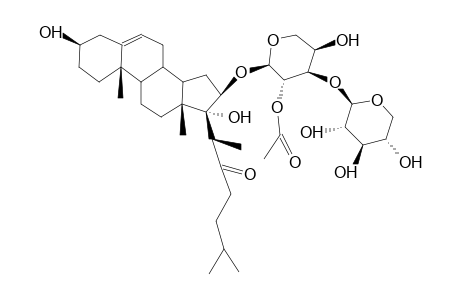 3beta,16beta,17alpha-TRIHYDROXYCHOLEST-5-EN-22-ONE 16-O-beta-D-XYLOPYRANOSYL-(1->3)-(2-O-ACETYL-alpha-L-ARABINOPYRANOSIDE)