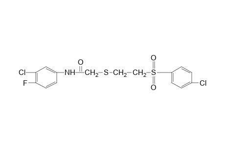 3'-chloro-2-{{2-[(p-chlorophenyl)sulfonyl]ethyl}thio}-4'-fluoroacetanilide