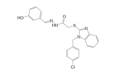 acetic acid, [[1-[(4-chlorophenyl)methyl]-1H-benzimidazol-2-yl]thio]-, 2-[(E)-(3-hydroxyphenyl)methylidene]hydrazide