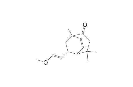 Bicyclo[3.2.2]non-6-en-2-one, 8-(2-methoxyethenyl)-1,4,4-trimethyl-, [1.alpha.,5.alpha.,8S*(E)]-