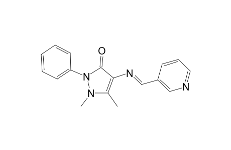 1,5-Dimethyl-2-phenyl-4-([(E)-3-pyridinylmethylidene]amino)-1,2-dihydro-3H-pyrazol-3-one