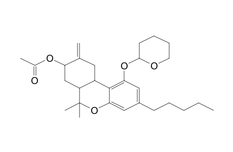 Acetic acid, 6,6-dimethyl-9-methylene-3-pentyl-1-(tetrahydropyran-2-yloxy)-6a,7,8,9,10,10a-hexahydro-6H-benzo[c]chromen-8-yl ester