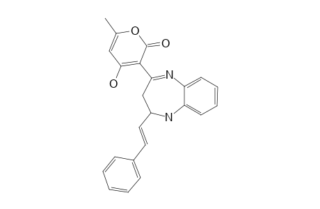 (E)-4-HYDROXY-6-METHYL-3-(2-STYRYL-2,3-DIHYDRO-1H-1,5-BENZODIAZEPIN-4-YL)-2H-PYRAN-2-ONE