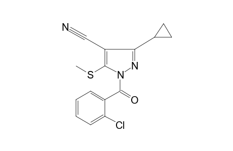 1-(o-chlorobenzoyl)-3-cyclopropyl-5-(methylthio)pyrazole-4-carbonitrile