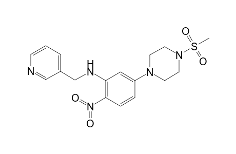 5-[4-(methylsulfonyl)-1-piperazinyl]-2-nitro-N-(3-pyridinylmethyl)aniline