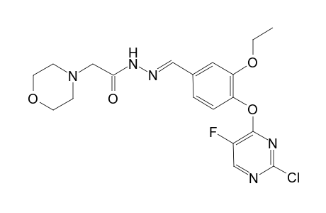 N-[(E)-[4-(2-chloranyl-5-fluoranyl-pyrimidin-4-yl)oxy-3-ethoxy-phenyl]methylideneamino]-2-morpholin-4-yl-ethanamide