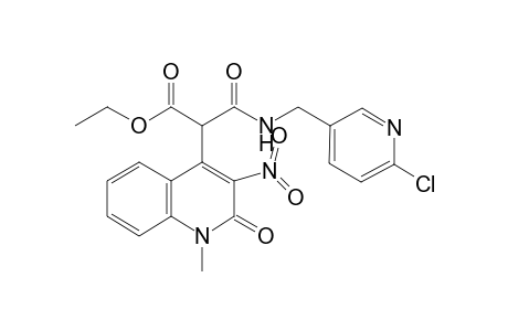 3-[(6-chloro-3-pyridinyl)methylamino]-2-(1-methyl-3-nitro-2-oxo-4-quinolinyl)-3-oxopropanoic acid ethyl ester