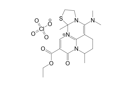 2-ETHOXYCARBONYL-7-DIMETHYLAMINO-4,5,6,8,9,10A-HEXAHYDRO-4,10A-DIMETHYL-3-OXATHIAZOLO-[2,3-B]-2,6A-DIAZA-3A-AZONIAPHENALENE;PERCHLORATE