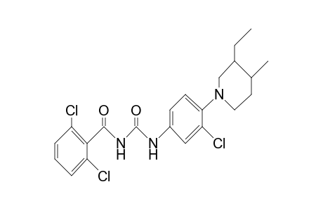 Benzamide, 2,6-dichloro-N-[[[3-chloro-4-(3-ethyl-4-methyl-1-piperidinyl)phenyl]amino]carbonyl]-