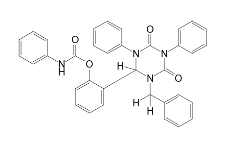 1-benzyldihydro-3,5-diphenyl-6-(o-hydroxyphenyl)-s-triazine-2,4(1H,3H)dione, carbanilate (ester)