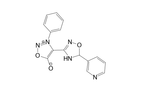 3-(Phenyl)-4-(3-pyridyl-.delta.(2)-1,2,4-oxadiazolin-3-yl)sydnone
