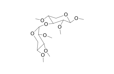 Methyl 2,4-di-o-methyl-3-o-(2,3,4-tri-o-methylpentopyranosyl)pentopyranoside