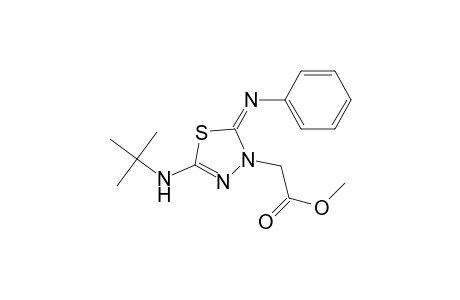 1,3,4-Thiadiazole-3(2H)-acetic acid, 5-[(1,1-dimethylethyl)amino]-2-(phenylimino)-, methyl ester