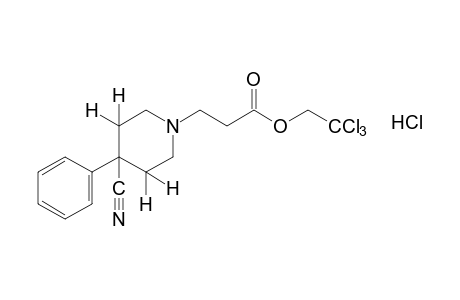 4-cyano-4-phenyl-1-piperidinepropionic acid, 2,2,2-trichloroethyl ester, hydrochloride